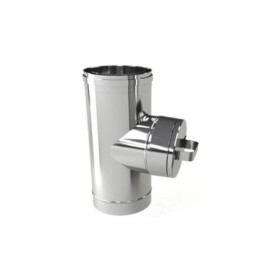 Camera per Raccogliere Incombusti Doppia Parete in Acciaio Inox Ø 180/230 mm per Canne Fumarie