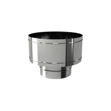 Cappello Antivento Doppia Parete in Acciaio Inox Ø 300/350 mm per Canne Fumarie