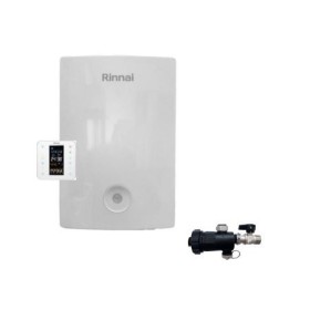 Rinnai Caldaia a Condensazione Momiji 24 kW con Cronotermostato Wi-Fi Metano Low NOx con Kit Scarico Fumi e Defangatore Omaggio