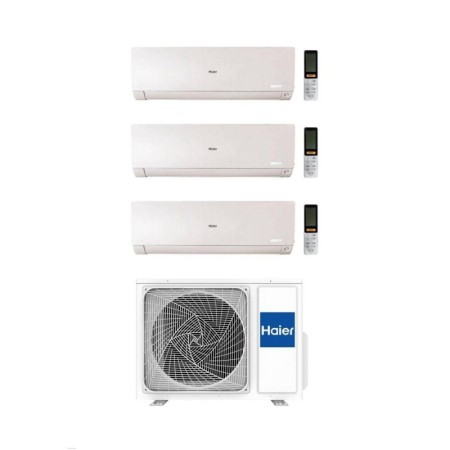 Haier Climatizzatore Trial Split Flexis Plus White 9+12+12 con 4U85S2SR5FA Inverter Wi-Fi Classe A++