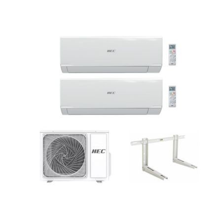 Hec by Haier Climatizzatore Dual Split Serie Tide R 9+9 2HEC35RECO-OUM Inverter Wi-Fi R-32 Classe A++ con Staffa