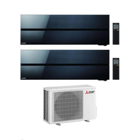Mitsubishi Climatizzatore Dual Split Kirigamine MSZ-LN Nero 9+9 con MXZ-2F33VF3 Inverter R-32 Wi-Fi Optional Classe A+