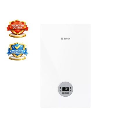 Outlet Junkers Bosch Caldaia a Condensazione Condens 1200 GC1200W 24/30 C23 Bianca 24 Kw Metano Con Kit Scarico Fumi