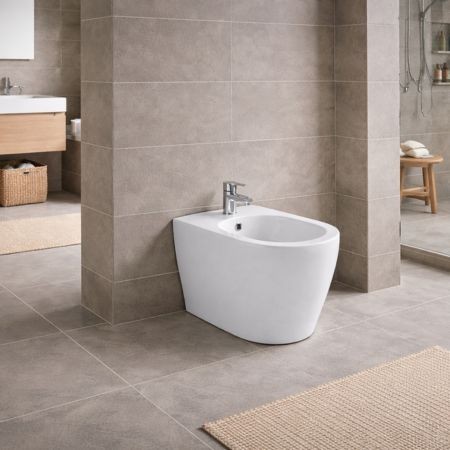 Azzurra Ceramica Bidet da Terra Collezione Comoda cm 54 Ceramica Bianca
