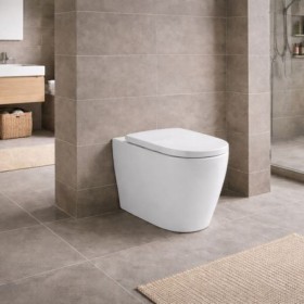 Azzurra Ceramica WC a Terra Easy Clean Collezione Comoda cm 54 Ceramica Bianca con Sedile Incluso