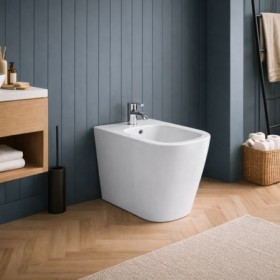 Azzurra Ceramica Bidet da Terra Monoforo Collezione Build Ceramica Bianca