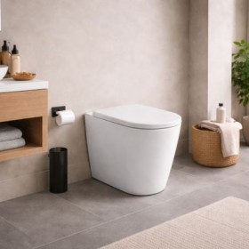 Azzurra Ceramica WC da Terra Easy Clean Collezione Aurea con Tecnologia Ghost Ceramica Bianca con Sedile Incluso