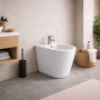 Azzurra Bidet da Terra Monoforo Aurea Ceramica Bianca | Megaclima.it