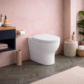 Azzurra Ceramica WC da Terra Easy Clean Collezione Click Ceramica Bianca con Sedile Incluso
