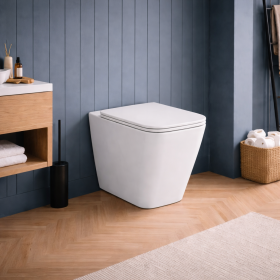 Azzurra Ceramica WC da Terra Easy Clean Collezione Build Ceramica Bianca con Sedile Incluso