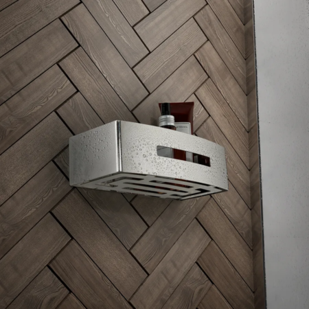 Gedy Portaoggetti Doccia in Acciaio Inox Cromo Linea Poseidon