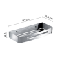 Gedy Portaoggetti Rettangolare Doccia Acciaio Inox Cromo Nerva | Megaclima.it
