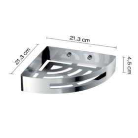 Gedy Portaoggetti Angolare per Doccia in Acciaio Inox Cromo Linea Nerva