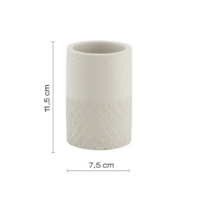 Gedy Portaspazzolini in Cemento Grigio Linea Afrodite