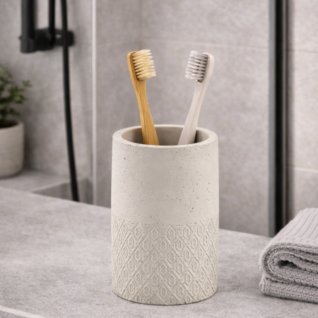 Gedy Portaspazzolini in Cemento Grigio Linea Afrodite