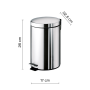 Gedy Cestino Portarifiuti Acciaio Inox 3 Litri Argenta | Megaclima.it