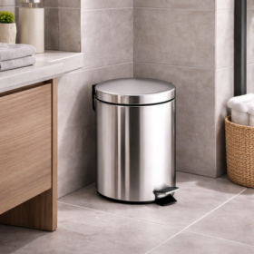 Gedy Cestino Portarifiuti in Acciaio Inox 3 Litri Linea Argenta