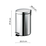 Gedy Cestino Portarifiuti Acciaio Inox 5 Litri Argenta | Megaclima.it