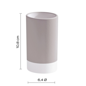Gedy Portaspazzolini in Ceramica Tortora Linea New Mizar