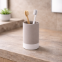 Gedy Portaspazzolini in Ceramica Tortora Linea New Mizar