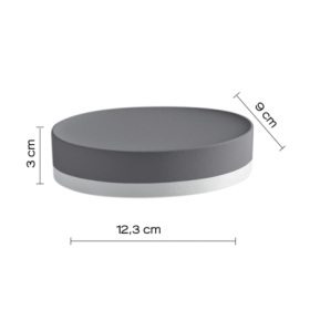 Gedy Porta Sapone in Ceramica Grigio Linea New Mizar