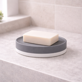 Gedy Porta Sapone in Ceramica Grigio Linea New Mizar