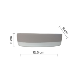 Gedy Porta Sapone in Ceramica Tortora Linea New Mizar