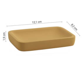Gedy Porta Sapone in Resina Giallo Senape Linea Ylenia