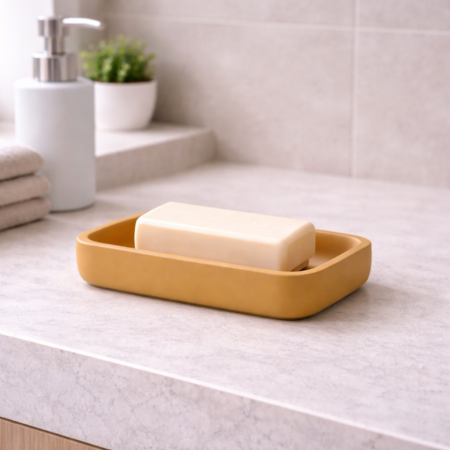Gedy Porta Sapone in Resina Giallo Senape Linea Ylenia