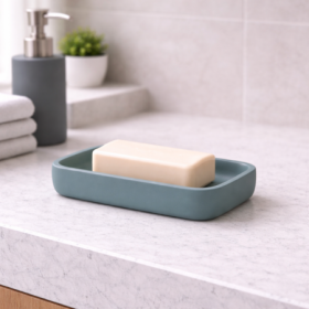 Gedy Porta Sapone in Resina Azzurro Polvere Matt Linea Ylenia