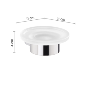 Gedy Porta Sapone in Vetro Satinato Cromato Linea Pirenei