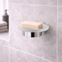 Gedy Porta Sapone in Vetro Satinato Cromato Linea Pirenei