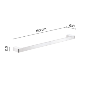 Gedy Portasalviette 60 cm Cromato Linea Pirenei