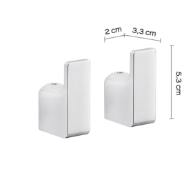 Gedy Appendiabiti 2 Pezzi Cromato Linea Pirenei