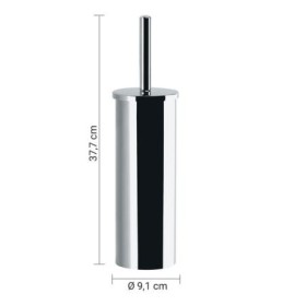 Gedy Porta Scopino in Acciaio Inox Cromato e Ciuffo in Setole Linea Tonga