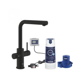 Grohe Blue Pure Minta Nero Opaco Bocca a L con Doccetta Estraibile - 1000142