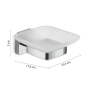 Gedy Porta Sapone Vetro Satinato Acciaio Inox Cromato Tonga | Megaclima.it