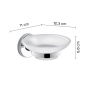Gedy Porta Sapone Vetro Satinato Acciaio Inox Felce | Megaclima.it