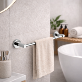 Gedy Porta Salviette 35 cm in Acciaio Inox Cromato Linea Felce