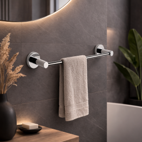 Gedy Porta Salviette 50 cm in Acciaio Inox Cromato Linea Felce