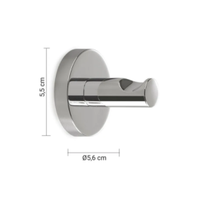Gedy Appendiabiti in Acciaio Inox Cromato con Biadesivo Linea Felce