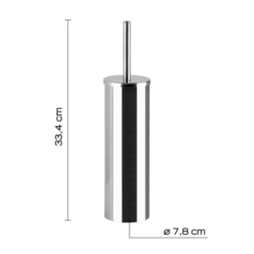 Gedy Portascopino da Appoggio in Acciaio Inox Cromato Linea Felce