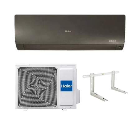 Haier Climatizzatore Monosplit Flexis Plus Nero 12000 btu R-32 Wi-Fi Classe A+++ Cod. AS35S2SF1FA-MB3 con Staffe