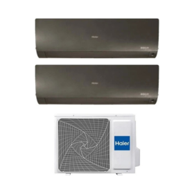 Haier Climatizzatore Dual Split Serie Expert Nero 7+12 Con 2U40S2SM1FA Inverter Wi-Fi Classe A+++