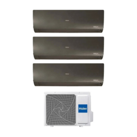 Haier Climatizzatore Trial Split Flexis Plus Black 9+9+24 Con 4U75S2SR5FA Inverter Wi-Fi Classe A++