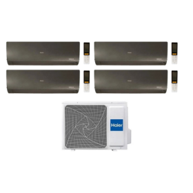 Haier Climatizzatore Quadri Split Flexis Plus Black 9+9+15+15 Con 4U85S2SR5FA Inverter Wi-Fi Classe A++