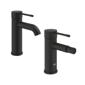 Grohe Essence Set 2 Accessori Miscelatore Monocomando per Lavabo e Bidet Taglia S Nero Ultra Opaco