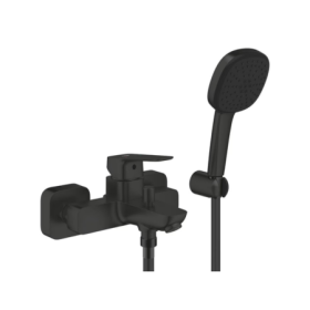 Grohe Cubeo Rubinetto/Miscelatore Monocomando per Vasca-Doccia Con Set Supporto Doccia Nero Opaco - 1018142430