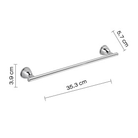Gedy Portasalviette a Muro 35 cm in Acciaio Inox Cromato Linea Genziana