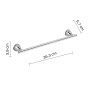 Gedy Portasalviette a Muro 35 cm Acciaio Inox Cromato Genziana | Megaclima.it